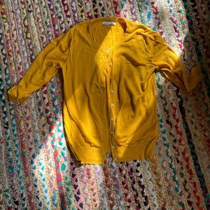 Old Navy 3/4 sleeve gold cardigan